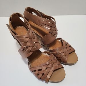 Clarks Indigo Sky Pocomo Wedge‎ Leather Size 10